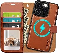 Vista 54 de OCASE Funda tipo cartera desmontable para iPhone 12 y iPhone 12 Pro con tarjetero [2 en 1] Funda de piel sintética con soporte de bloqueo RFID