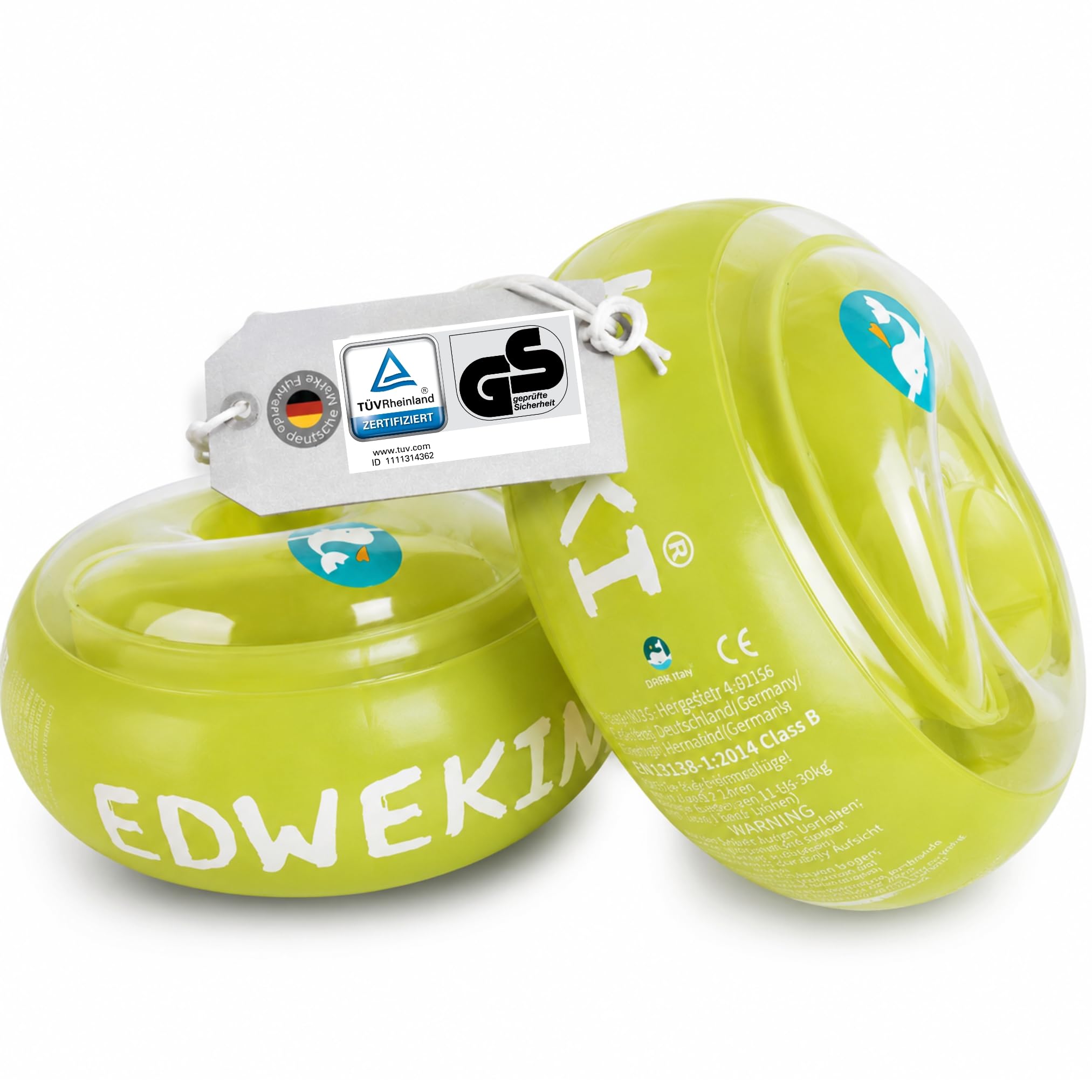 EDWEKIN® Premium Schwimmflügel | TÜV & GS-geprüft ✓ | Für Kinder 1–6 Jahre | BPA-frei & stylisches Design | Sichere Schwimmhilfe für Babys und Kleinkinder