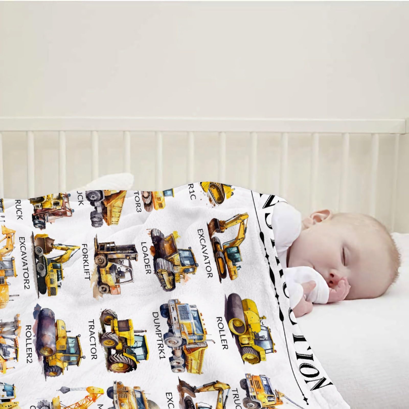 MATCHASTAR Truck Construction Equipment Blanket Gift for Boys Girls, Truck Throw Blanket Gifts for Kids Decor Trucks Plush Soft Lightweight Flannel Fleece Blankets for Sofa Bed Chair 50x40In