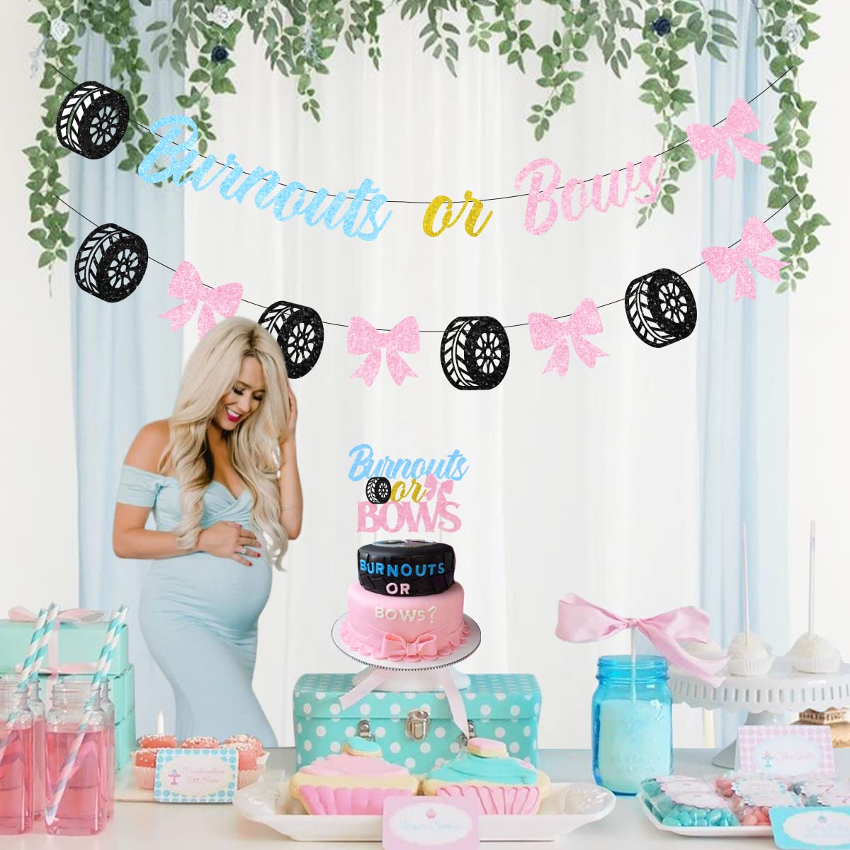 Weeyin Decoraciones De Baby Shower Para Niña, Baby Shower Rosa Y Blanco Para Nina Decoraciones De Fiesta Tematica De Oh Baby Con Cartel De Baby