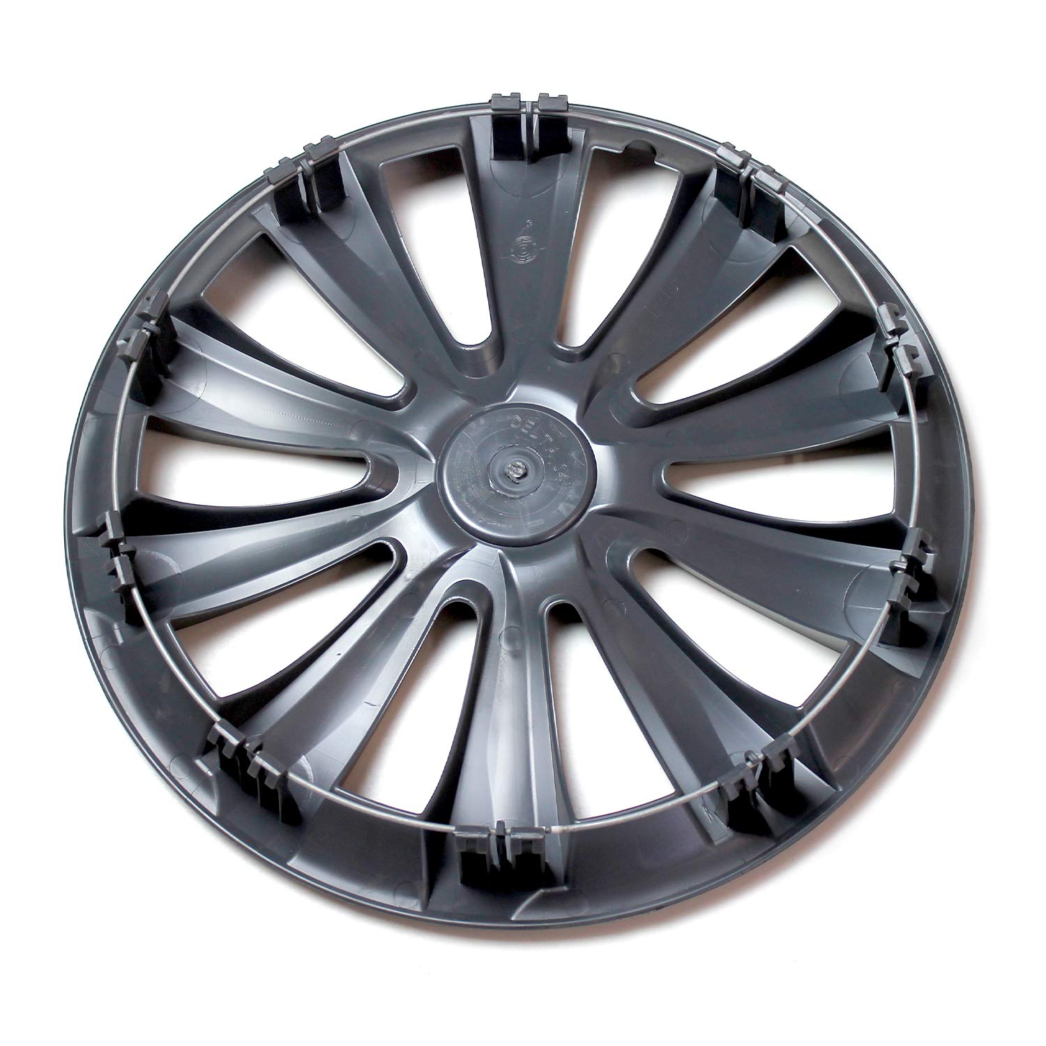 Set 4 Copricerchi 16" Pollici Borchie Nero Coprimozzo Modello DELTAB