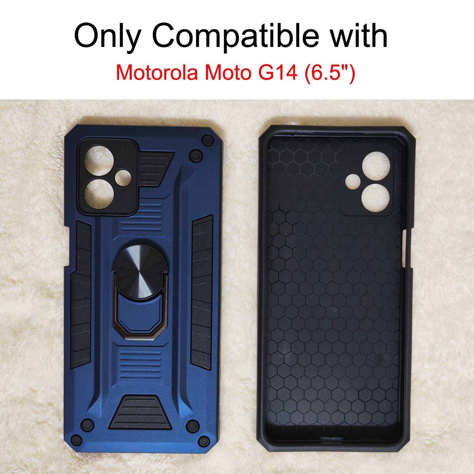 BIOPLJ Motorola Moto G14 Case Cover With Tempered Glass Transparent - View #2