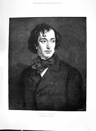 Amazon 12 旧式な肖像画のベンジャミン ディズレーリテイラーの印刷物 アートフレーム ポスター オンライン通販