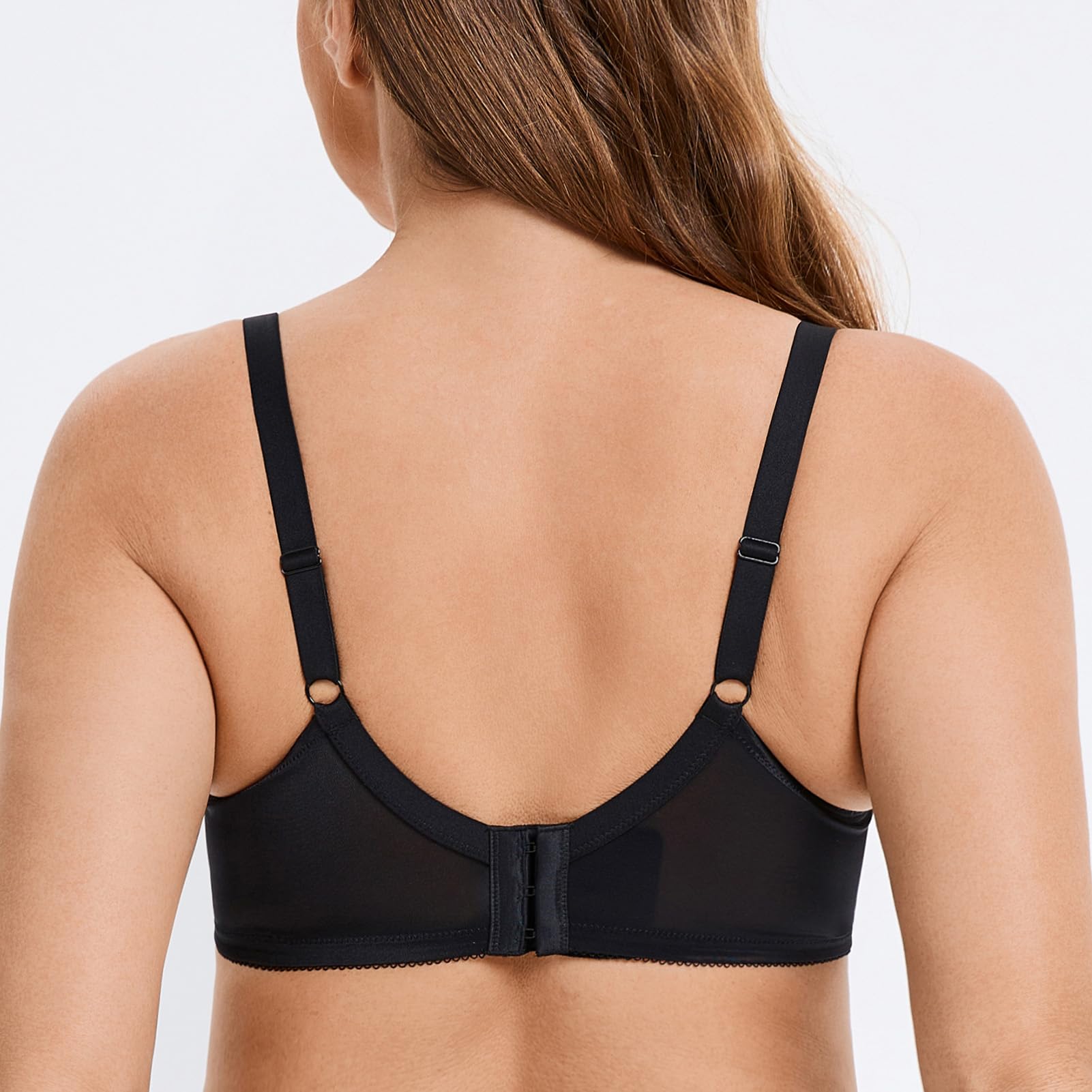 MELENECA Reggiseno Riduttore per Donne con Petto Grande, con Armatura, Taglie Grandi, Copertura Completa e Pizzo