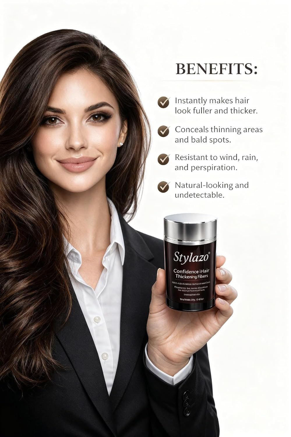 30 GRAMS BLACK HAIR BUILDING FIBERS FOR THIN HAIR COVER YOUR BALD SPOTS IN ONE MINUTE