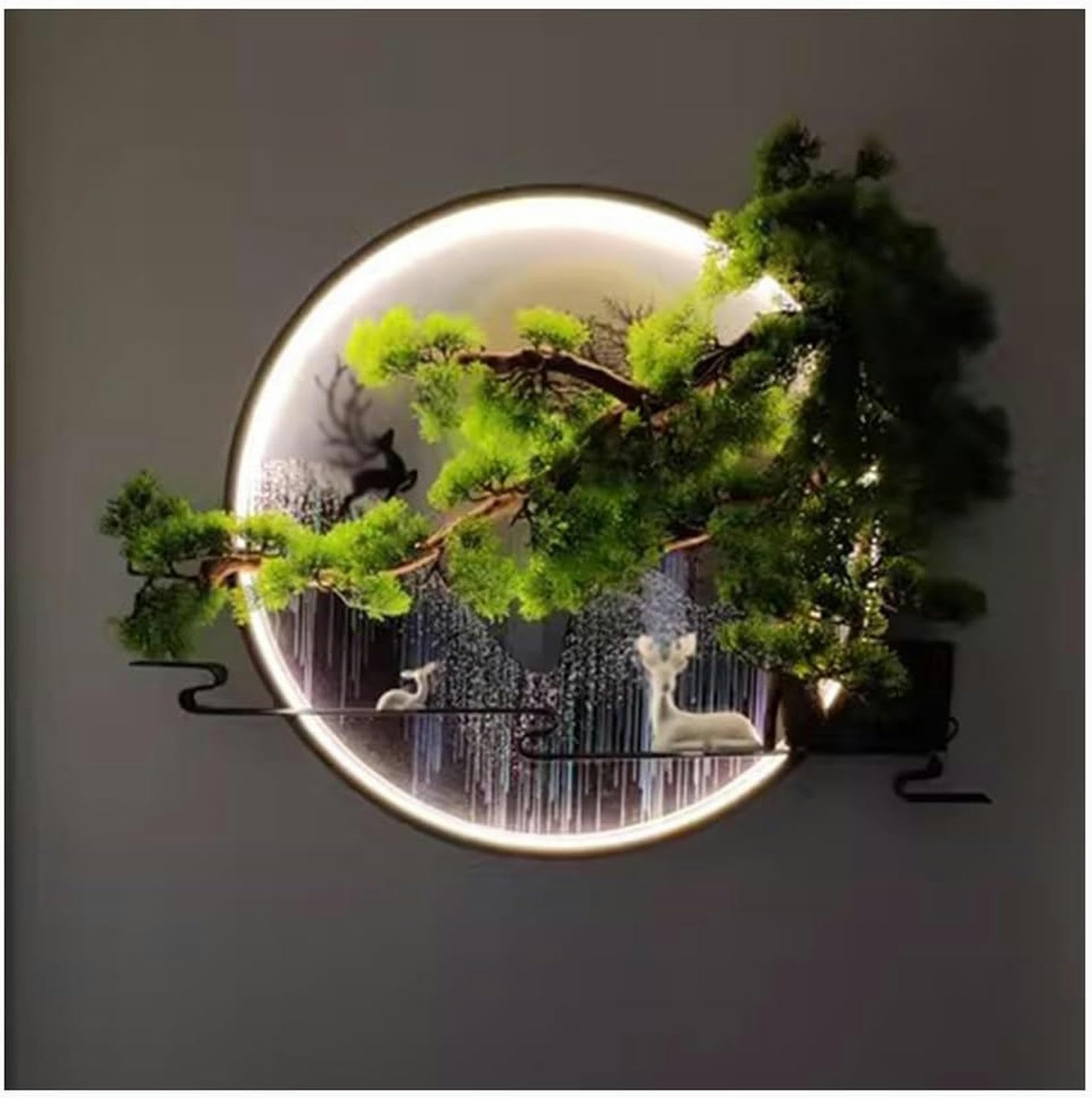 Sculptures murales art LED 3D paysage de luxe pour salon