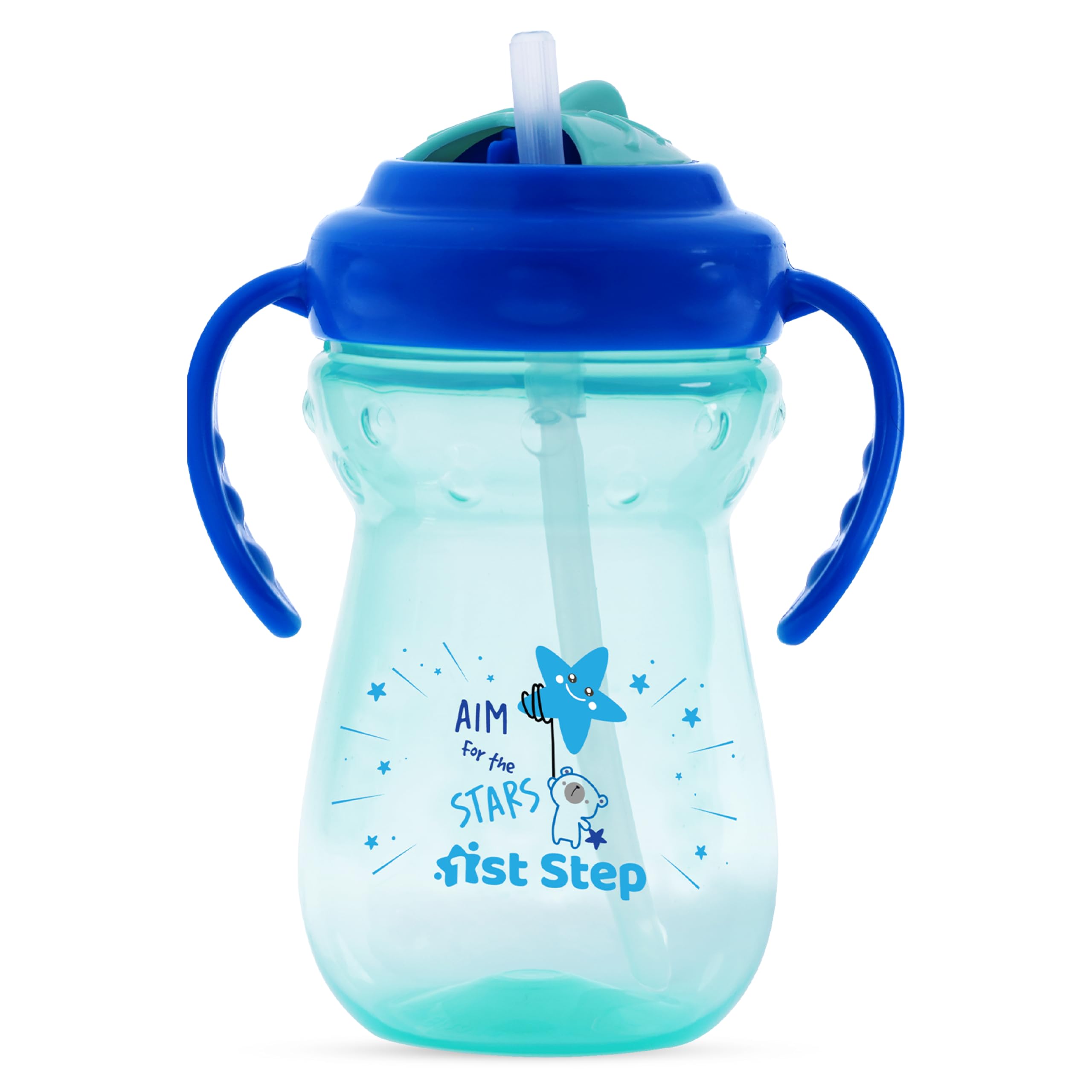 1ST STEP BPA Free Straw Sipper Cup with Twin Handle (Mint Green)-image-35