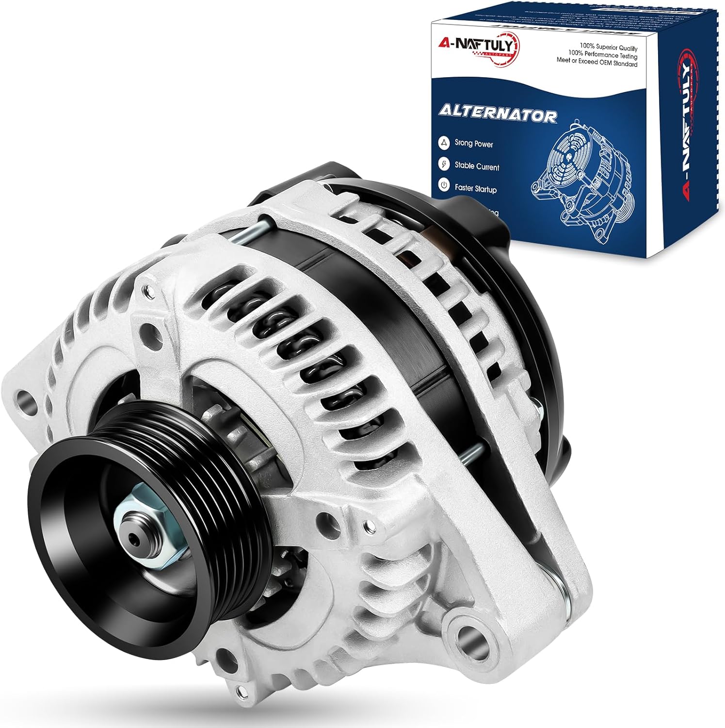 130A New Alternator Fits for Honda Pilot Odyssey Ridgeline Acura TL MDX RL 3.2L 3.5L 3.7L 2003 2004 2005 2006 2007 2008, High Output Alternator Replacement 11099, 11150, 11151, 31100-RDJ-A01, AND0339