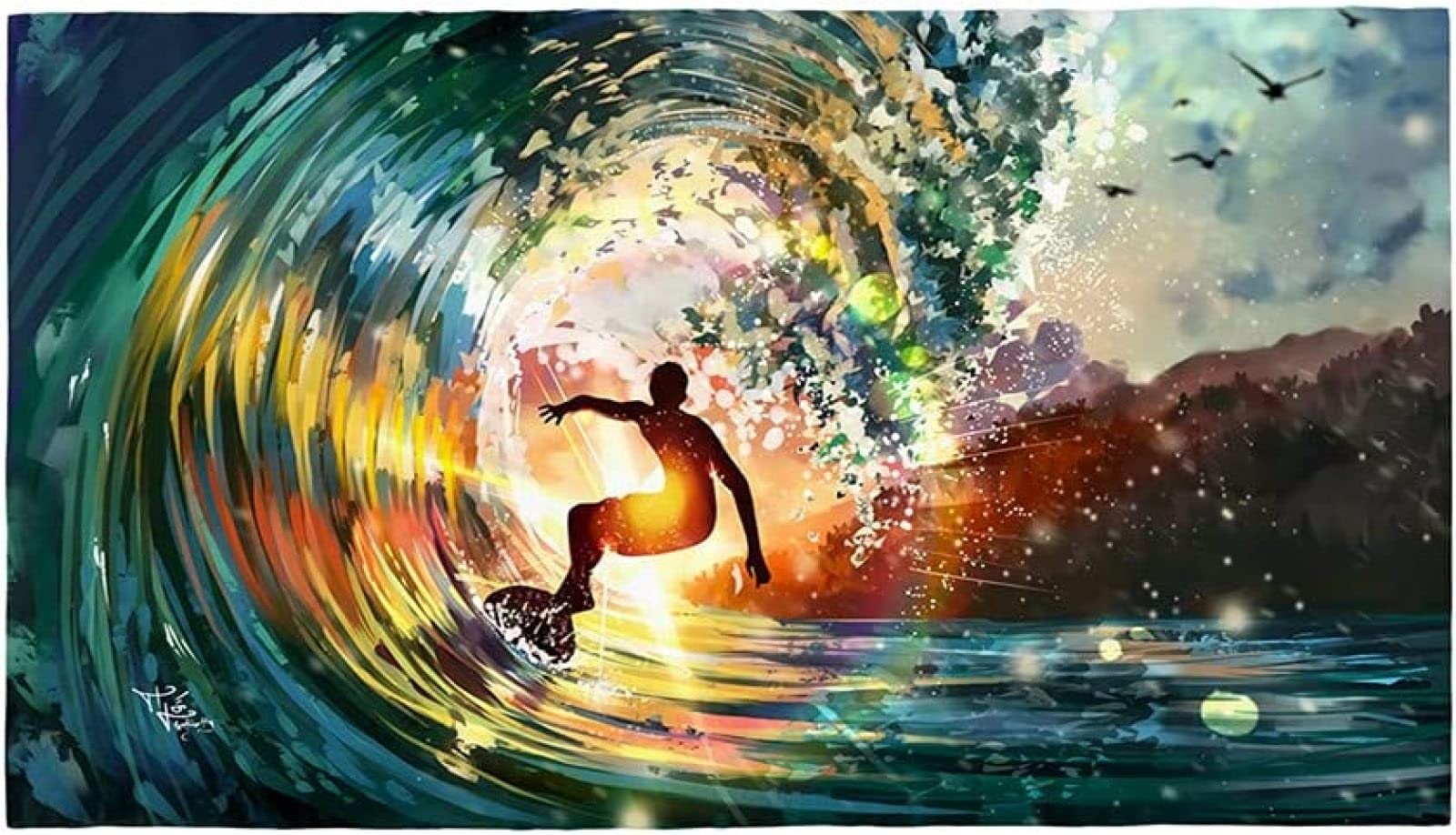 Magisches Astrologie Strandtuch 132x81cm - Saugstarke Mikrofaser