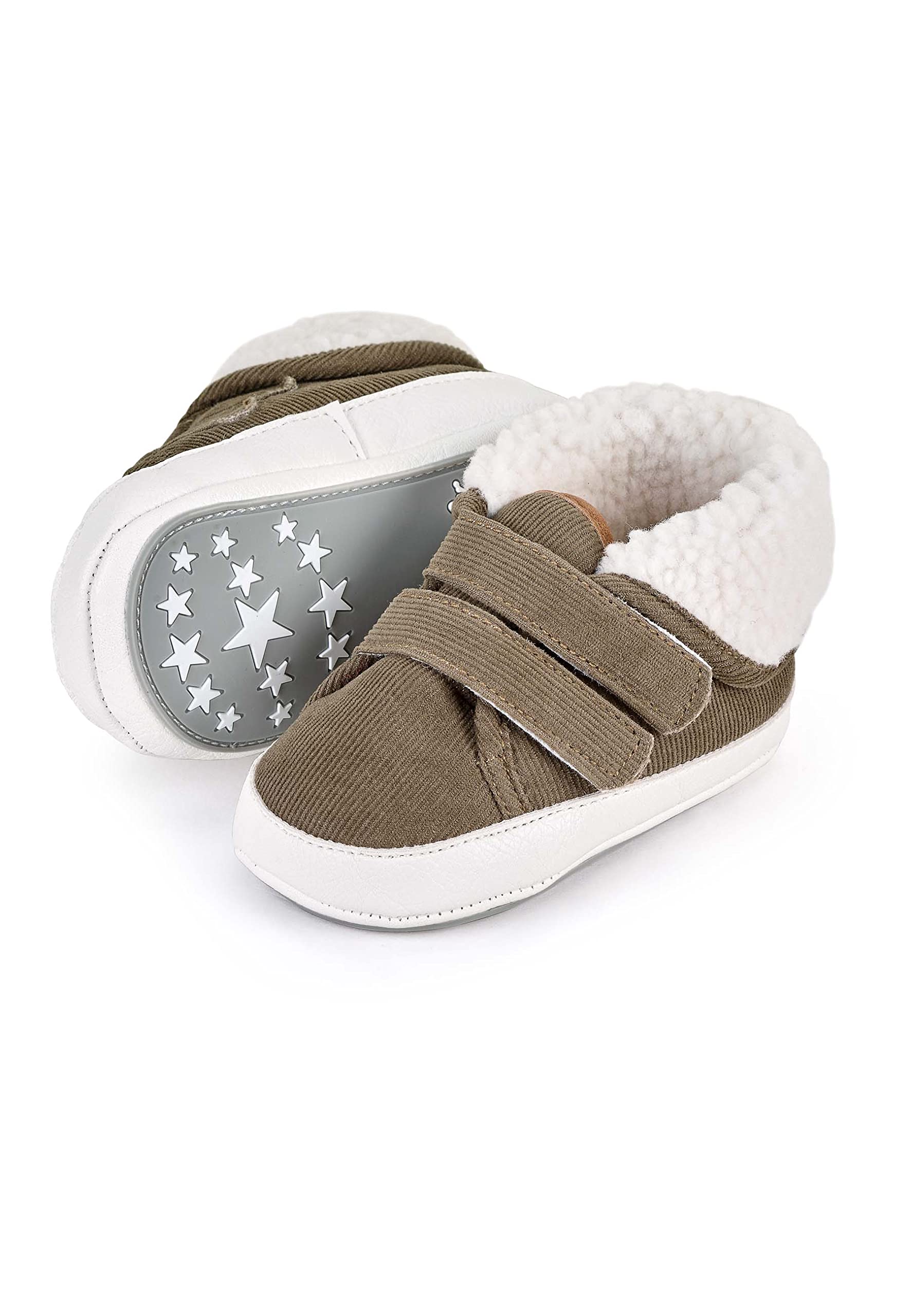 Sterntaler Baby Boys' Cord Baby Shoes, Brown, 16 EU