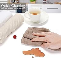Vista 6 de Jennice House Juego de trapos de cocina, toallas de cocina de algodón con tejido de gofre, toallas de mano ultra suaves y absorbentes