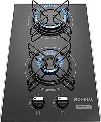 MONDIAL Cooktop a Gás, 2 Bocas, Preto/Inox, Bivolt - CTG-04