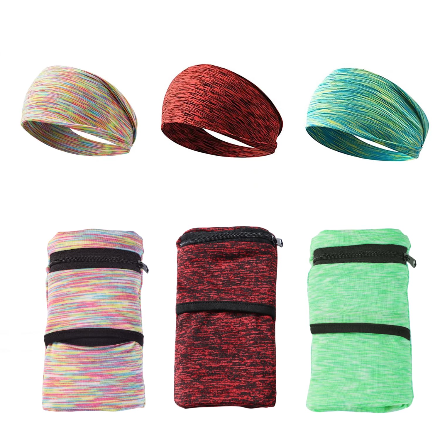 Wrist Pouch, Pocket Wallet with Zippered for Running Walking, Hiking, Cycling, Yoga and More (S