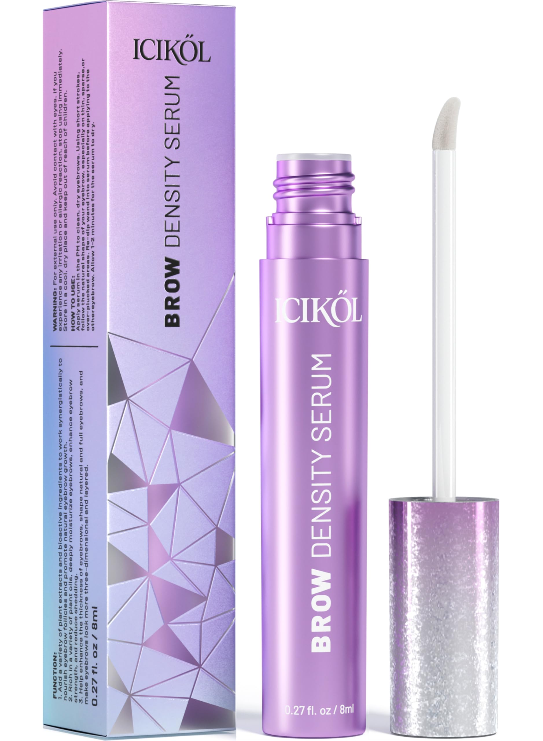 ICIKOL Eyebrow Growth Serum - Eyebrow Serum to Grow Brows with Advanced Formula to Boost Longer Fuller and