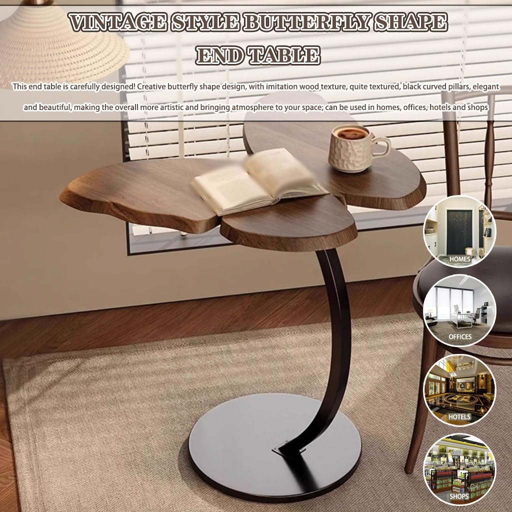 Amazon.com: Side Table for Couch Vintage Style Butterfly Shape End