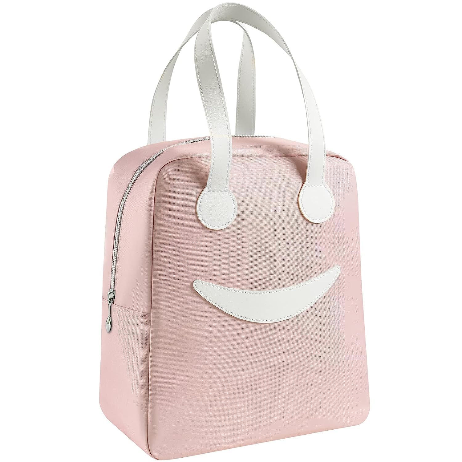 Unyks Star Lunch Bags Large Insulated Lunch Tiffin Carry Bag Smiley Big Size Hot Cold Bag for Office Travel School Picnic for Girls, Boys, Men & Women (Large Peach) (B0D4JC5ZSX) Amazon Price History, Amazon Price Tracker