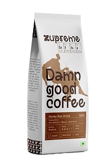 Zupreme Coffee Honey Sun Dried | Premium Specialty Coffee Beans | Honey Processed & Sun Dried | Naturally Sweet & Fruity | Freshly Roasted | Ideal for Black Coffee | 1 KG