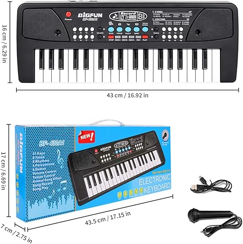 Miniatura 10 de Teclado de piano de 37 teclas para niños juguetes musicales para niñas de 3 4 5 6 años teclado de música portátil juguete educativo electrónico
