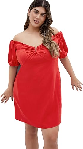 City Chic Women's Plus Size Dress - Macey, 18 Red