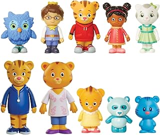 Daniel Tiger's Neighborhood Friends & Family Figure Set (10 Pack) Includes: Daniel, Friends, Dad & Mom Tiger, Tigey & Exclusive Figure Pandy
