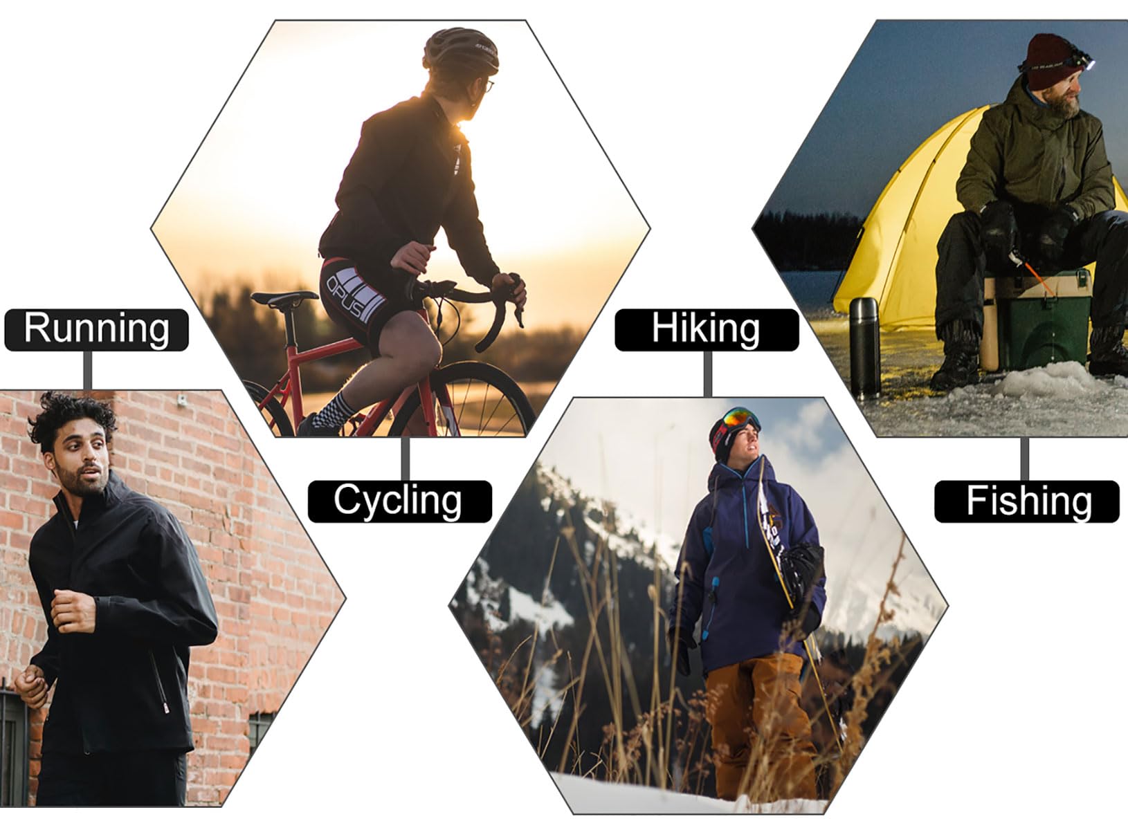 Halfword Wiatroszczelne kurtki męskie wiatrówka softshell kieszenie zapinane na zamek błyskawiczny odpinany kaptur outdoorowe wędrówki lekkie wodoodporne