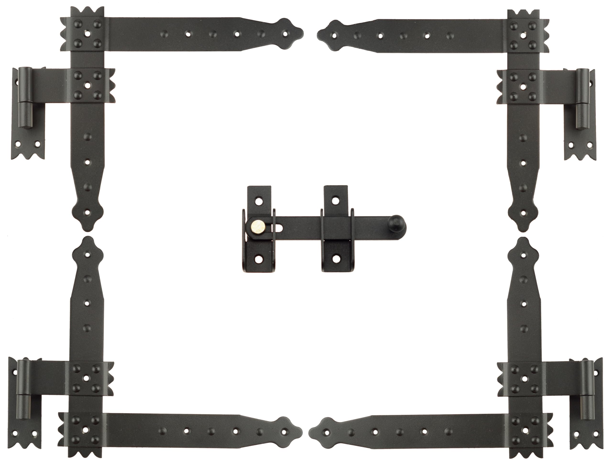Cerniere per persiane 25x23 cm per porte e cancelli da giardino | uso esterno, Cerniera nera, Cerniere per porte esterne, Cerniera per porta