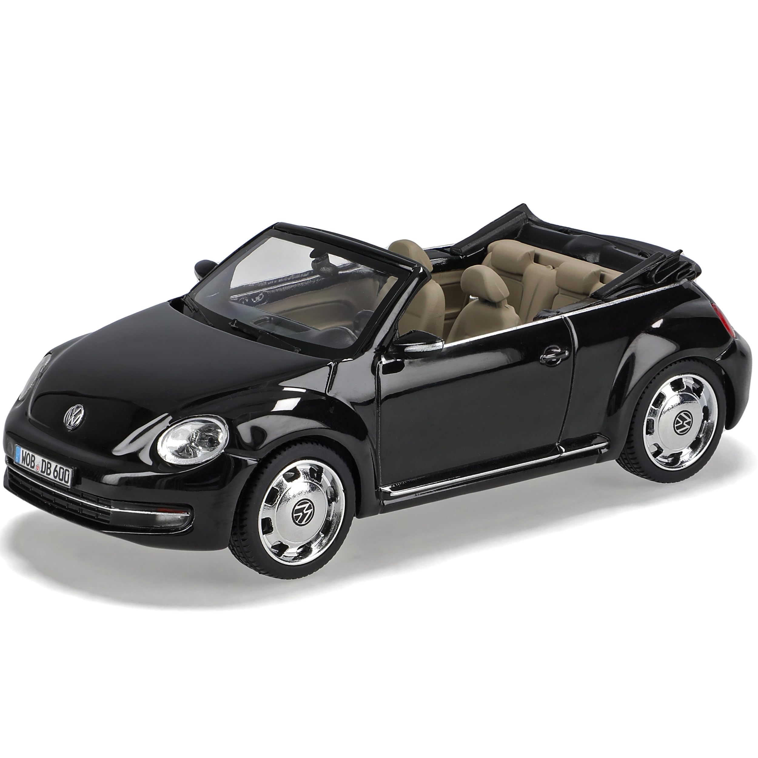Schuco Volkwagen New Beetle II 2 Schwarz Cabrio Ab 2012 9C 1/43 Modell Auto mit individiuellem Wunschkennzeichen