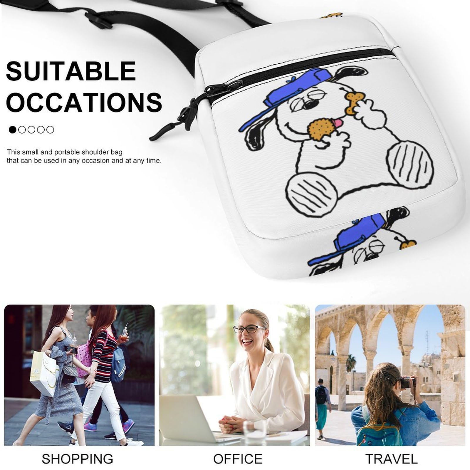 Amazon.co.jp: ポシェット スヌーピー オラフ スマホポーチ 斜め掛け