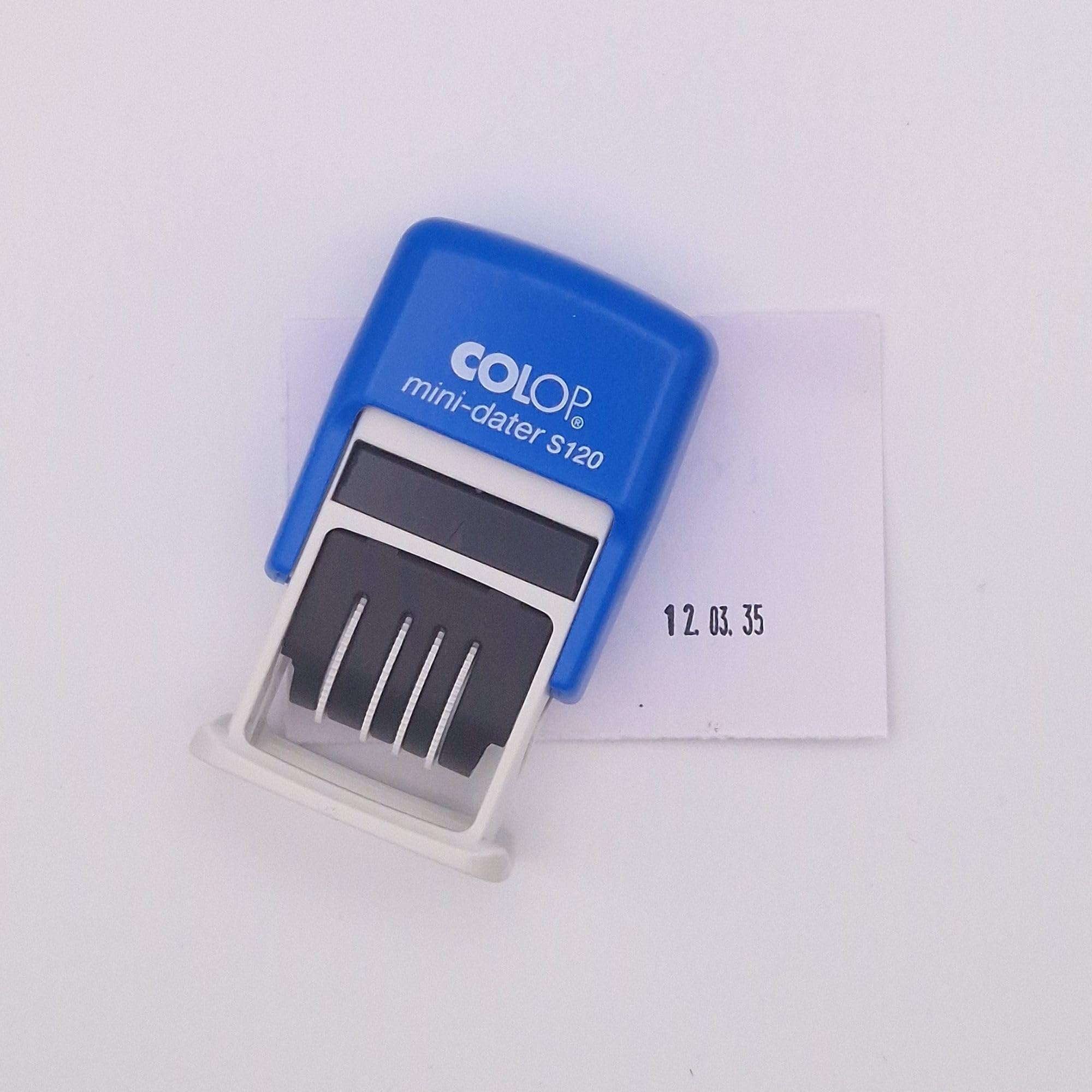 COLOP Mini timbro data S 120 SD – data in cifre con anno breve, ad esempio 25.11.29, piccolo (Confezione da 2)