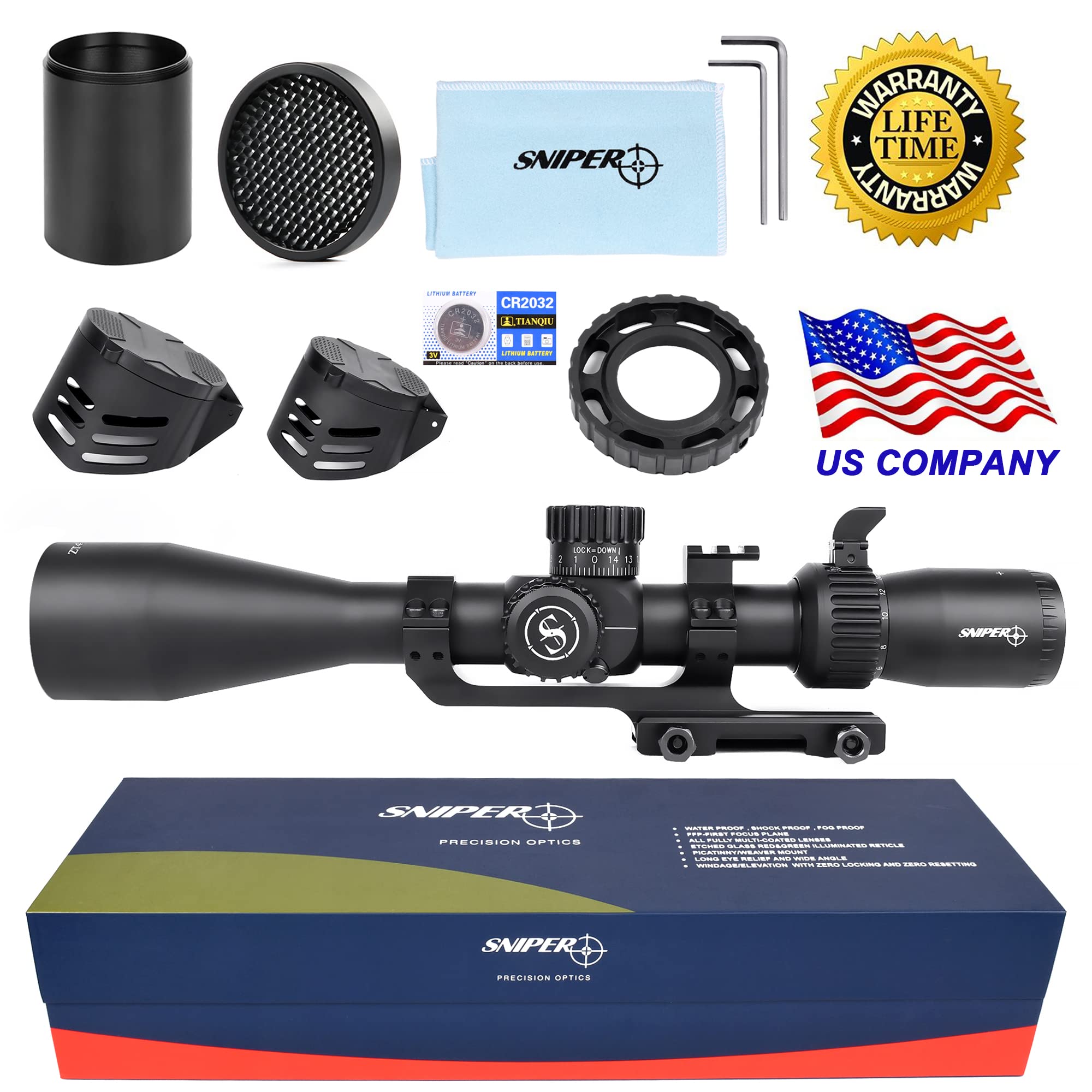 Amazon.com : Sniper Scope 4.5-18X44 Rifle Scope 30mm Tube Glass