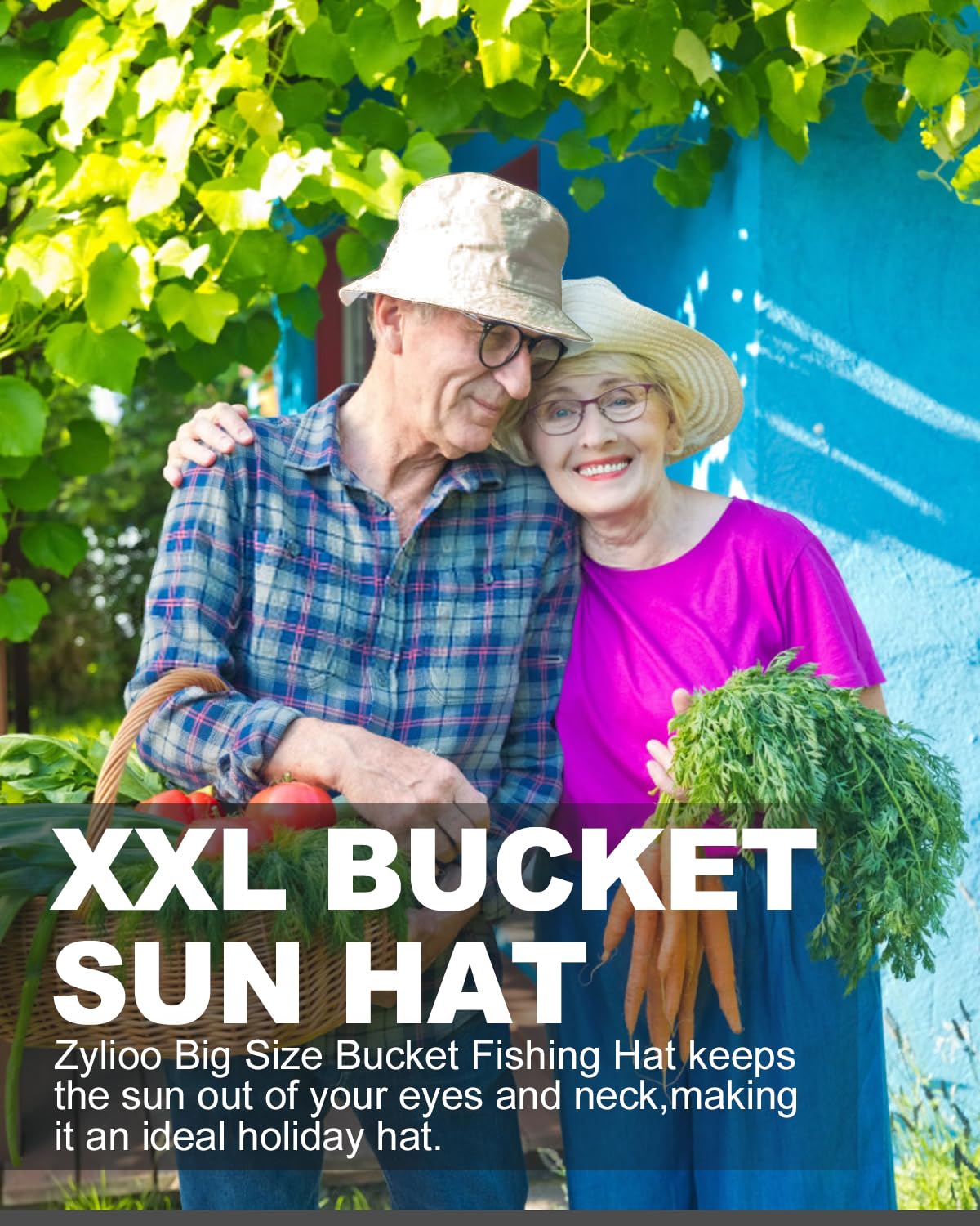 Feng Shui， Sombreros para el Sol L/XL/XX-Large,Sombreros de Pesca Reversibles Grandes,Sombrero de Pescador con protección UV de Doble Cara para Golf, Senderismo al Aire Libre