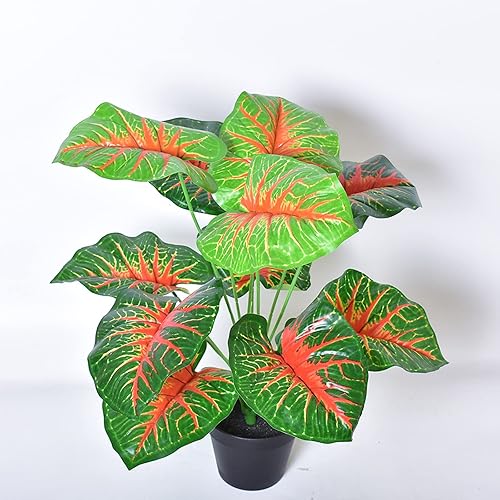 Planta artificial Monstera Deliciosa, 18 hojas, Monstera tropical artificial, hoja de tortuga falsa de Monstera tropical, hojas de palmera grandes,