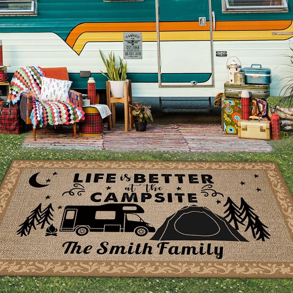 CafeTime Custom Camping Rug It's Better at The Campsite RV