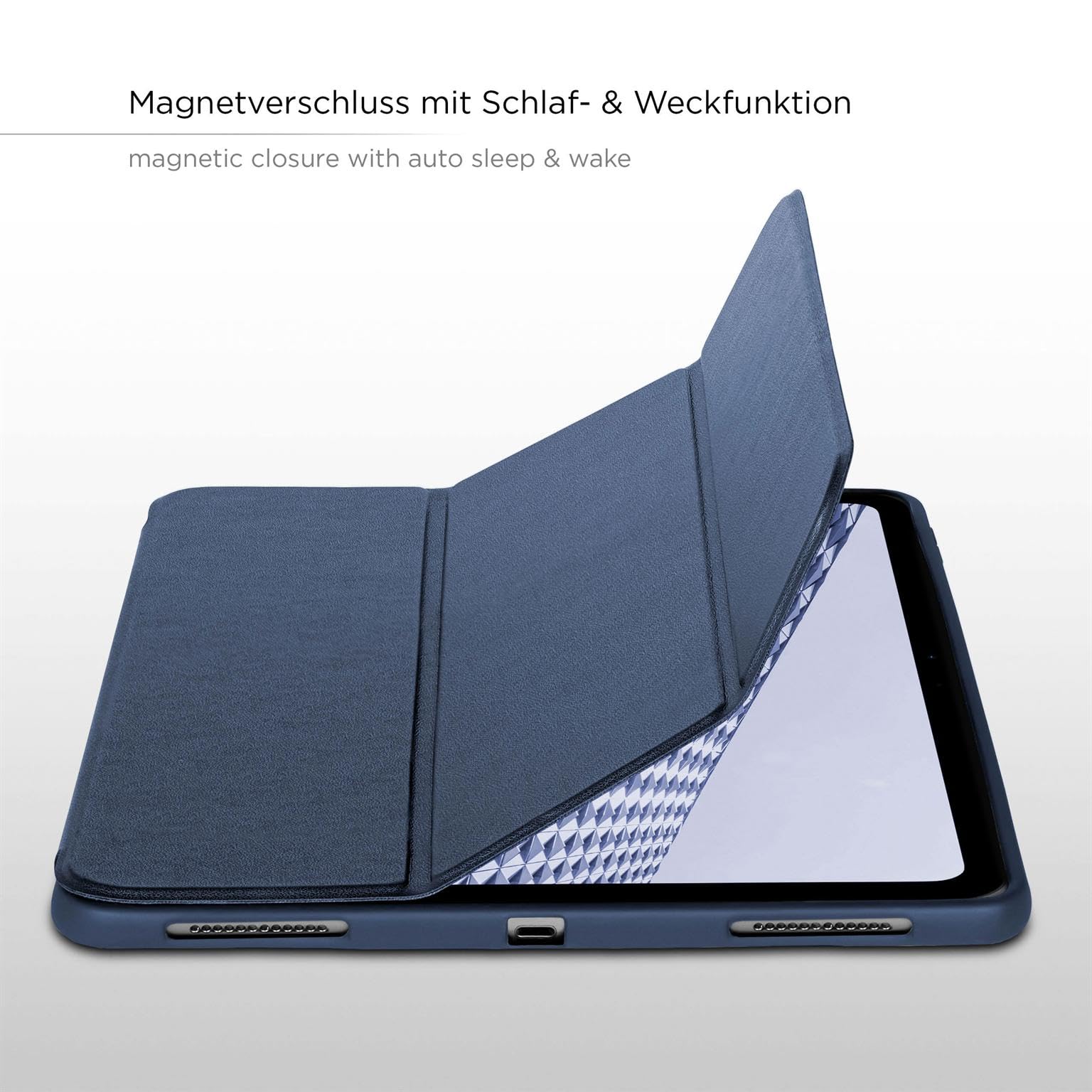 ONEFLOW Custodia per iPad Pro 13 (2024/2025), custodia protettiva ultra sottile con supporto, cover con funzione di accensione e spegnimento automatico, flip case con funzione di supporto magnetica