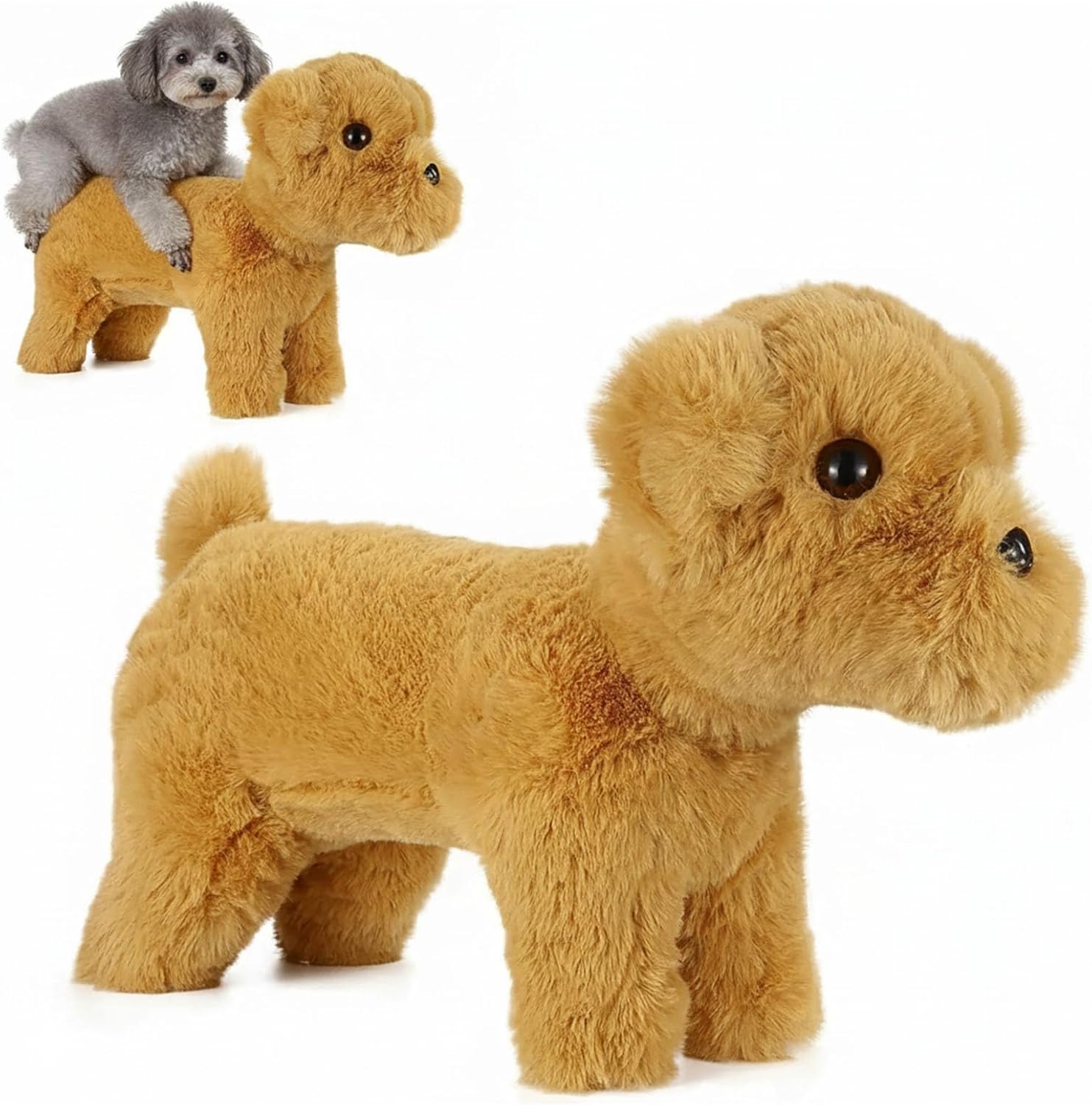 Male Dog Simulation Mating Toy, for Male Estrus Dog Small Dogs Plush Dog Toy, Interactive Companion Calming Toy for Small Dogs in Estrus,Yellow,25cm