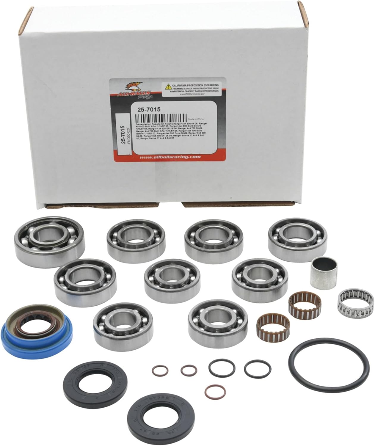 All Balls Racing 25-7015 Transmission Rebuild Kit Compatible With/Replacement For Polaris Ranger 4x4 500 2004-2006, Ranger 4x4 500 EFI 2006-2008, Ranger 4x4 700 2005-2009, Ranger 4x4 700 Crew 2008-09