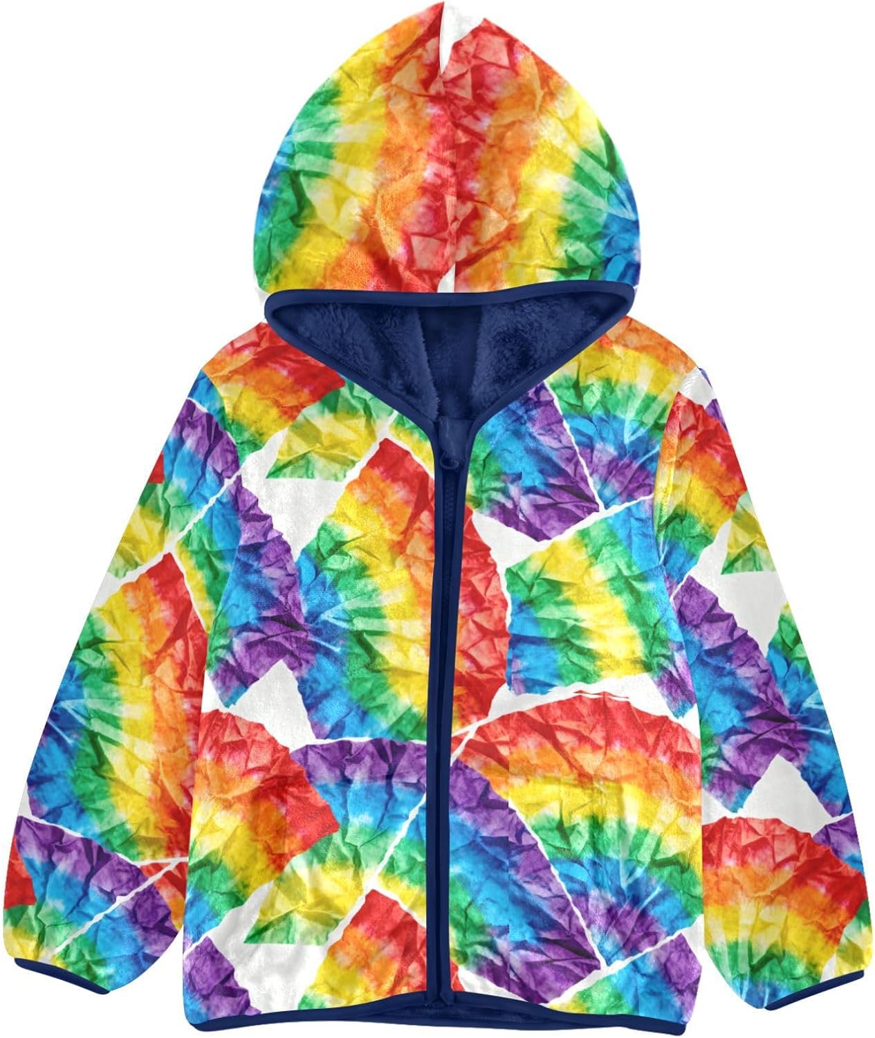 Rainbow Patchwork Tie - Dye Jackets for Toddler Outerwear Baby Boys Clothes 3T