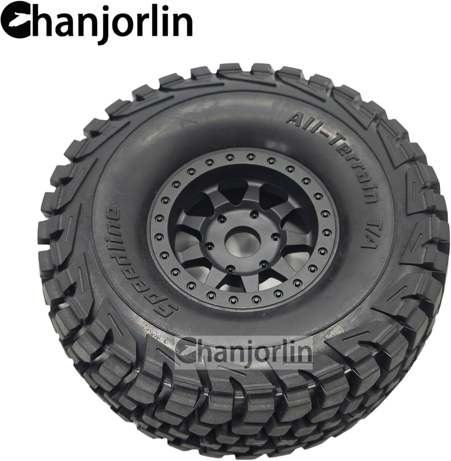 1/7 1/8 RC Short Course Truck Tires and Wheels 17mm Hex OD 135mm Off Road Tyres for 1:7 1:8 Scale RC Truck Car HSP TRAXXAS UDR FS FSR Atom ARRMA Mojave 6S EXB YK4072 DF7 4PCS (Black)