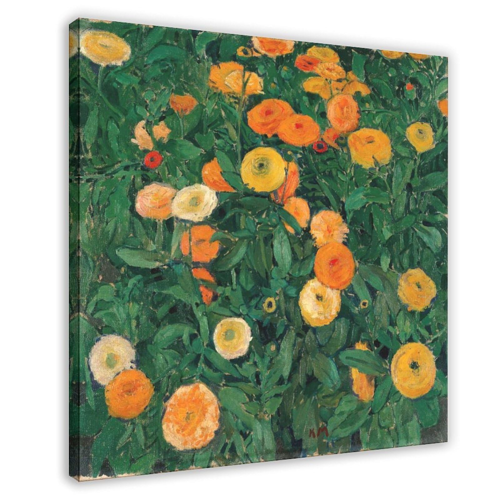 Koloman Moser - Marigolds Posters Prints Canvas Deco Paintings Wall Art Frame 16" L X 16" W