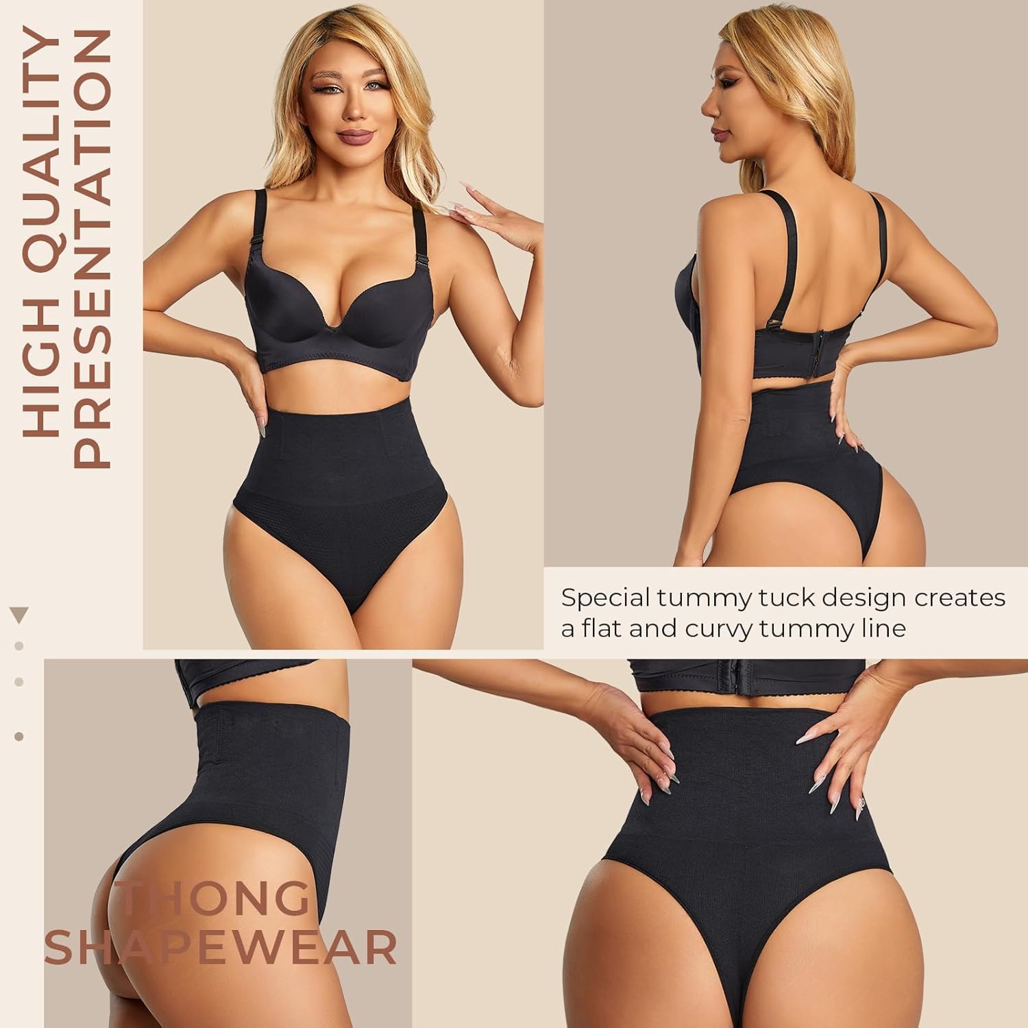 Dulchany Thong Shapewear Tummy Control Underwear for Women Seamless Body Shaper Panties - Image 6