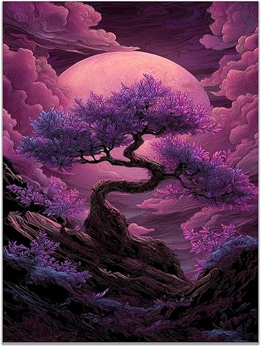 Miniatura 7 de VOCBAN Tree of Life Wall Art The Picture Artwork Canvas Prints Tree Pictures Poster Retro Artwork for Bedroom Living Room Home