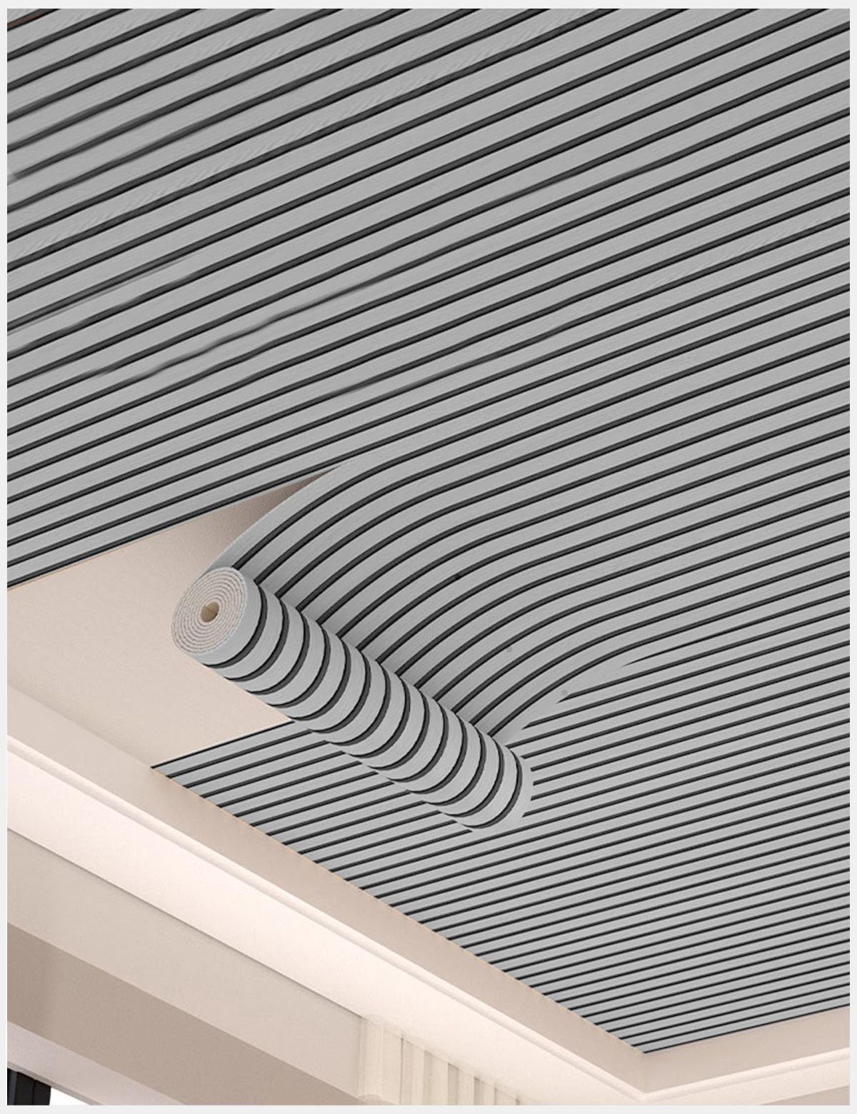 Papel tapiz de madera impermeable lavable para paneles de salón