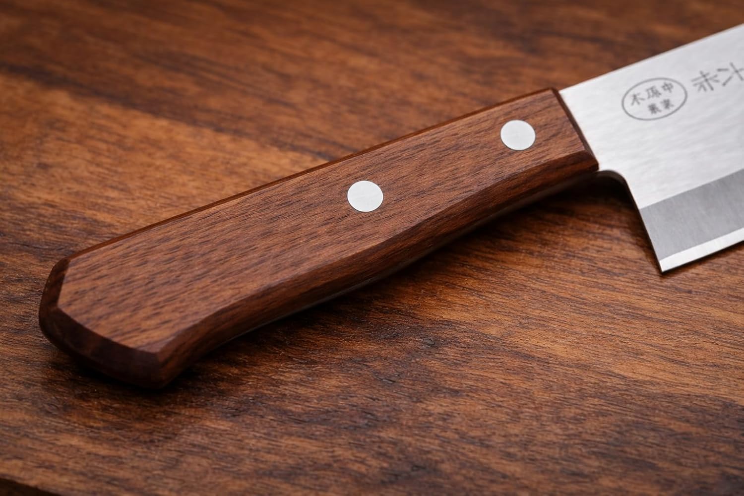 Japanese Style Santoku Knife, 170mm, Stainless Steel Blade, Wooden Handle
