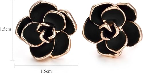 Miniatura 2 de Yoursfs Aretes de clip de flor de rosa para mujer, chapados en oro de 18 quilates, delicados, sin perforar, joyería de regalo para el día de San
