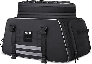 MOSISO Motorcycle Travel Luggage Bags, Motorbike Storage Duffle, Black