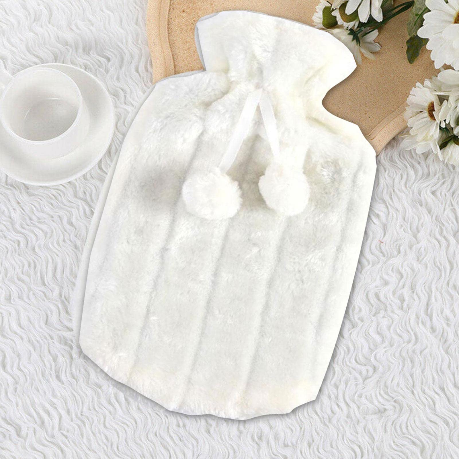 Bouillotte Fourrure 2 Litres Ultra Confort - Dimensions 34x4.5x20cm, Cocooning, Textile Polyester