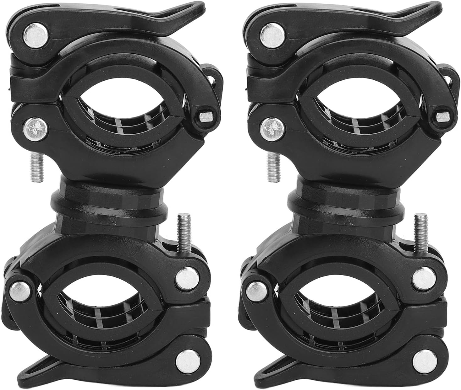 Cane Holder for Walker, Adjustable 360 Degree Rotating Walking Stick Holder with Durable ABS Material for Elderly Wheelchairs and Mobility Scooters