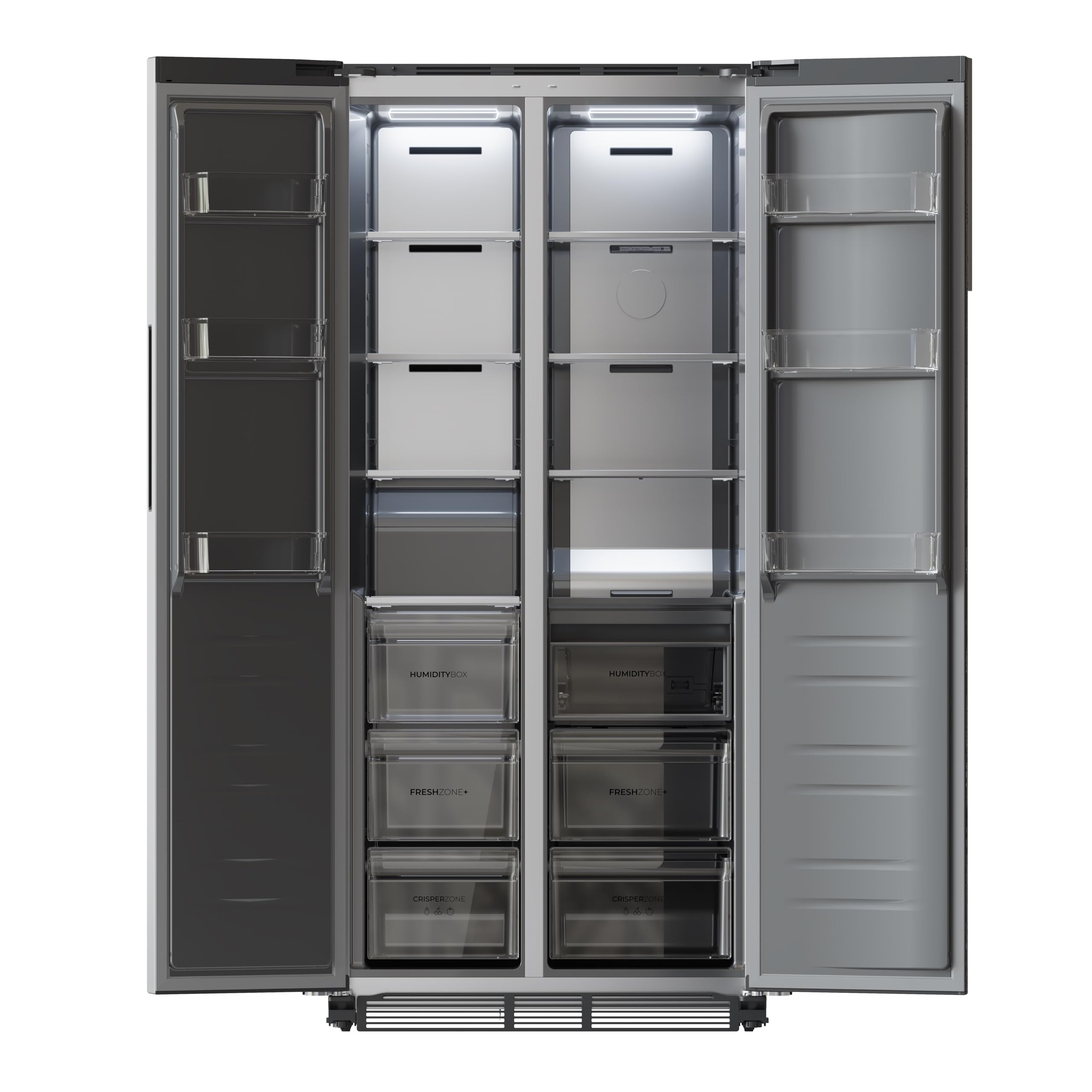 Cecotec Réfrigérateur américain Bolero CoolMarket SBS 436 SBI Inox E. Réfrigérateur américain inox, 436L, Total No Frost, Inverter Plus, MultiAirFlow, refroidissement rapide, congélation rapide.