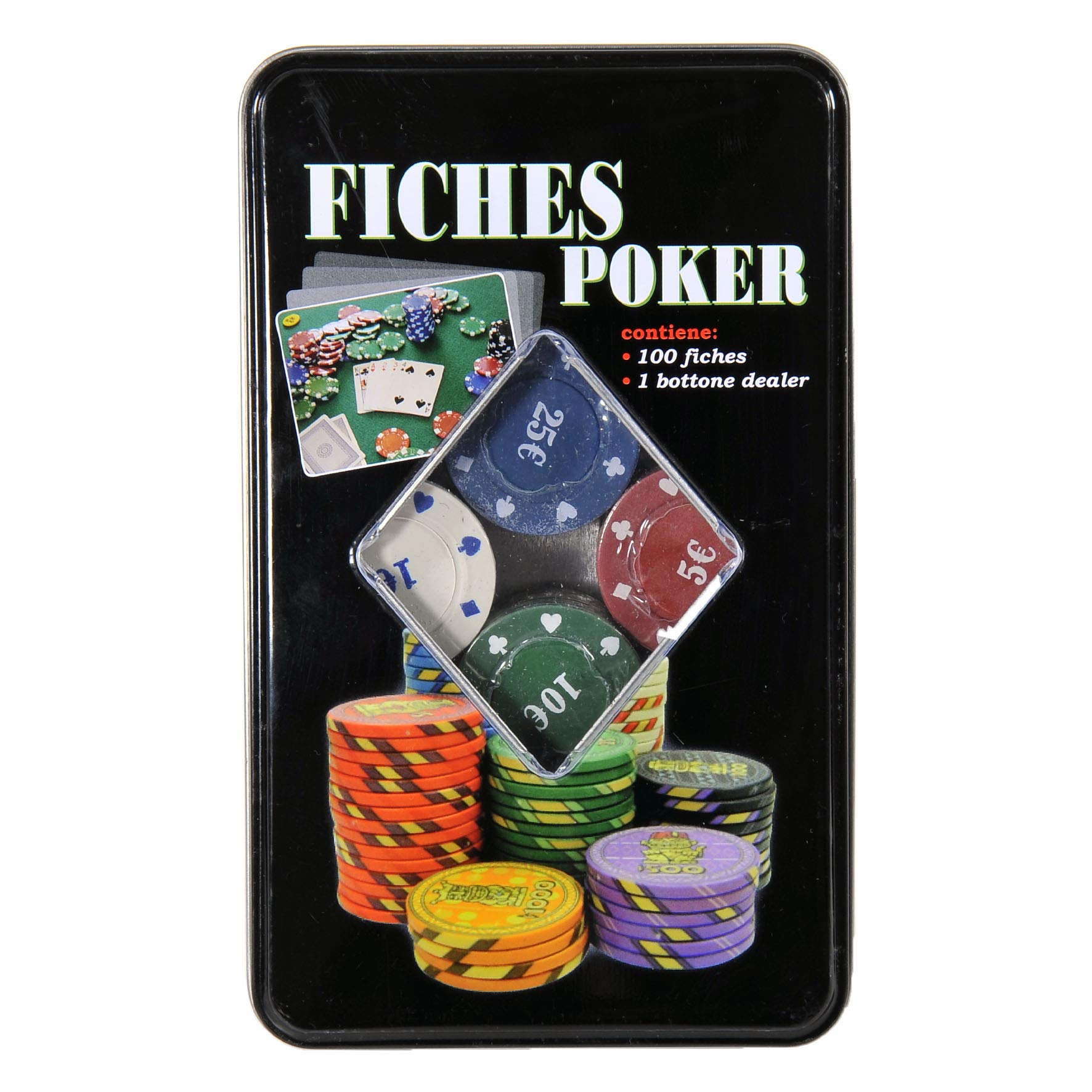 100 Fiches Da Poker Personalizzate In Plastica, Diametro 37 Mm, Con Stampa UV Del Tuo Logo O Testo