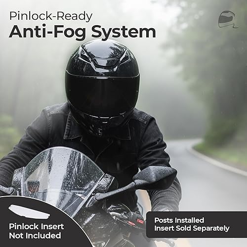 Miniatura 4 de The Helmet Shop HJ-31 Revo Gold - Visera para casco de motocicleta compatible con HJC i10 e i70  Escudo de repuesto listo para pinlock  Visera de